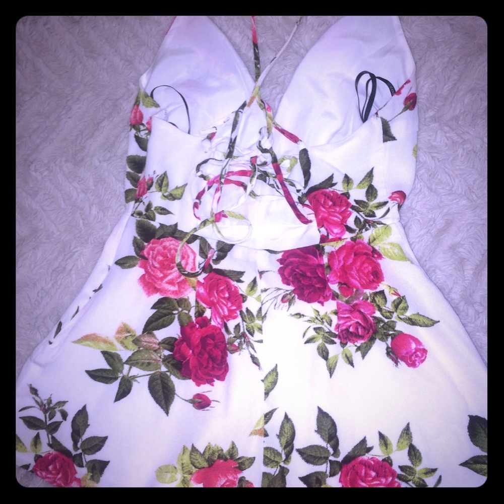 White Floral Romper